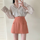 スリットポケットミニスカート / [4color] slit pocket mini skirt