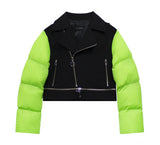 クロップドバイカージャケット  /Cropped biker jacket (4359537557622)