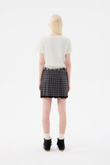 スモールチェリーポップルVネックニットカーディガン / SMALL CHERRY POPPLE V-NECK KNIT CARDIGAN [IVORY]