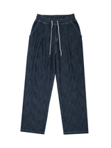 ワンタックリネンバンディングパンツ / W1015 ONE TUCK LINEN BANDING PANTS_DEEP BLUE