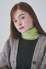 アルパカカーブスリーブカーディガン / Alpaca Curve Sleeve Cardigan [Brown]