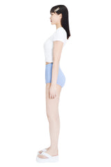 90sフォーカスクロップスパンスリーブTシャツ/90s foucus crop span sleeve t-shirts (white)