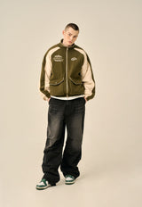 FLEECE PADDED JACKET - KHAKI