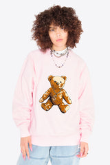 "ロックテディ" クルーネック / "Rock teddy" crew neck (2624801603702)