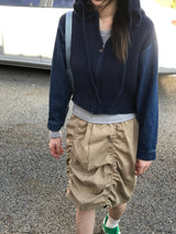 Arlo denim knit zip up