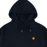 [UNISEX]Yellow odd flower embroidery hoodie