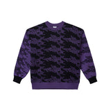 ボミングニットセーター / Bombing Knit Sweater - Black / Dark Purple