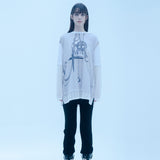 ドリッピングチェーンレイヤードTシャツ/0 6 dripping chain layered t-shirt