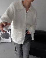 OA Blanc Angora Pocket Zip-Up (3 colors)