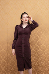 volume sleeve dress (6651910652022)