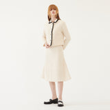 TWEED MIDI SKIRT (IVORY) (6579685130358)