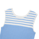 スモールチェリーストライプニットベスト / SMALL CHERRY STRIPE KNIT VEST [SKY]
