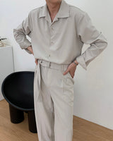 ツータック ベルト ジャンプスーツ / RO Two-Tuck Belted Jumpsuit (4 colors)