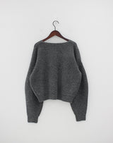 テビパフVネックニット/Tebi Puff V-neck Knit (4color)
