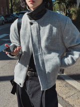 モヘアベリーハーフジャケット