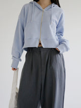 ピーナッツクロップジップアップ/Peanut Crop Hood Zip Up (4color)