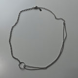 シルバーチョーカーネックレス / silver ring choker necklace (925silver)