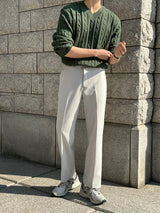 フォードツイストVネックニットウェア / Ford Twisted V-neck Knitwear (7 colors)