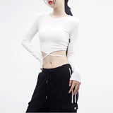 [NONCODE] Lexit strap crop T-shirt