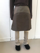 Musti カラーコンビネーションパッド入りツーウェイミディスカート