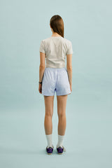 スモールチェリークロップ丈のTシャツ／SMALL CHERRY CROP T-SHIRT [OATMEAL]