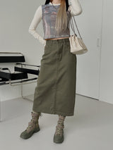 リーフ コットン ロングスカート / no.6181 Leaf Cotton Long Skirt (3color)
