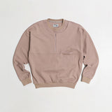 ハーフジップレイヤードスウェットシャツ / HALF ZIP LAYERD SWEATSHIRTS-BRONZE