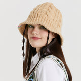 TWIST KNITTING BUCKET HAT_BEIGE (6680856428662)