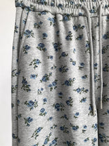 Vintage flower banding casual pants