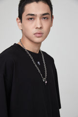 mii ロゴオーバーサイズTシャツ / mii LOGO OVERSIZED T-SHIRT BLACK