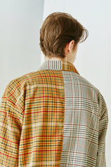 HALF COMPLEX BROWN CHECK SHIRT (6538812489846)
