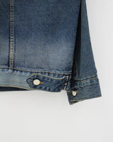 ジンチョンボクシーフィットデニムジャケット / deep blue over Fit Denim Jacket