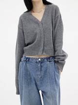 グランドVネックウールカーディガン / Grand V-neck wool cardigan (8color)