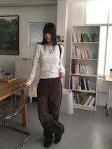 ホズボカシ冬長袖ラウンドニット