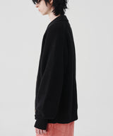 RELAXED KNIT  COLLAR CARDIGON (BLACK)