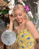 Pretzel Layered Pearl Choker Necklace - Silver ver. (Momoland Jooe Necklace)
