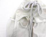 パオンツーポケットストリングキャンバスコットンバックパック / Paon Two-Pocket String Canvas Cotton Backpack