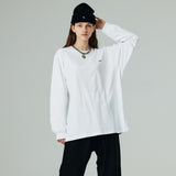 オーバーフィットパーソナルプリンティングロングスリーブT/OVERFIT PERSONAL PRINTING LONG-SLEEVED T-WHITE