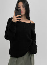 [MADE] Godit Boat Neck Off Shoulder