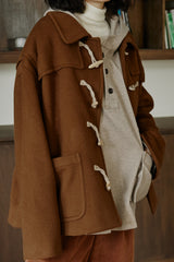 ハーフダッフルコート/unisex half duffle coat camel
