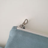  Oxford simple line strap pouch - skyblue gray