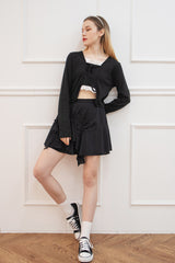 lace cardigan t-shirt black (6688676315254)