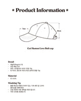 CAT HUMAN LOVE PIGMENT BALL CAP_BEIGE