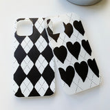 Argyle - Heart Argyle Phone Case_matt