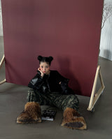 Camouflage Lettering Jogger Pants