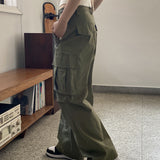 Ale string pocket cotton cargo pants