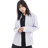 オーバーフィットドットプリントシャツ/OVERFIT DOT PRINT SHIRT-LILAC