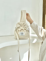 Ribbed fabric New string mini bag
