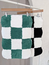 Curvy checkerboard mini rug - Green