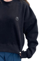 プリントクロップドスウェット/Print Cropped Sweat-BLACK
